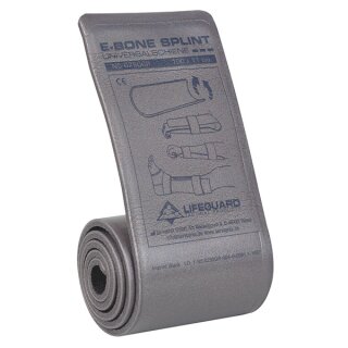 Lifeguard E-Bone Splint > Standard * gerollt *, Farbe: grau-grau - Maße 100 x 11 cm