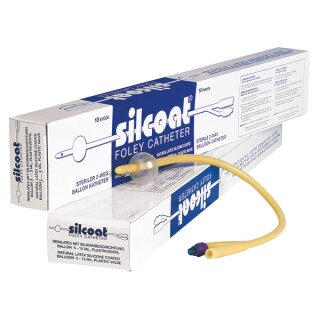 silcoat® Ballonkatheter CH 14 - Blasenkatheter 5/15 ml / Typ: Nelaton-Foley