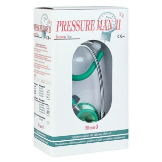 Pressure Man II Set - Blutdruckmessgerät - Klett-Manschette & Stethoskop - in Blau