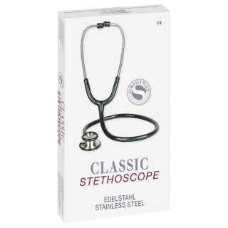 Doppelkopf-Stethoskop Edelstahl - Modell Classic, Typ: Erwachsene, schwarz
