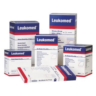 Leukomed BSN - steriler Wundverband 7,20 x 5,00 cm / 5 Stück (querelastisches Polyestervlies)