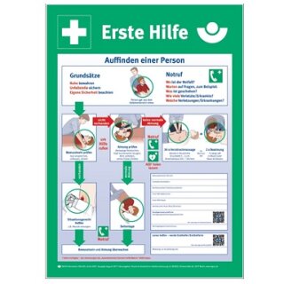 Anleitung Erste-Hilfe Plakatform Kunststoff - 56 x 40 cm