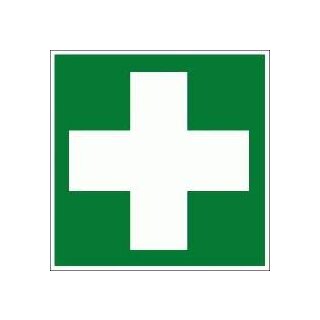 Rettungszeichen Erste Hilfe, 10 x 10 cm - Aufkleber
