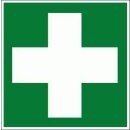 Rettungszeichen Erste Hilfe, 10 x 10 cm - Aufkleber 