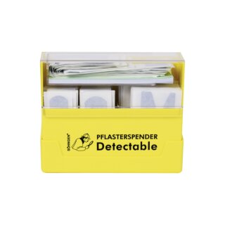 Pflasterspender gelb detectable - Komplett gefüllt mit 130 detektierbaren Pflastern