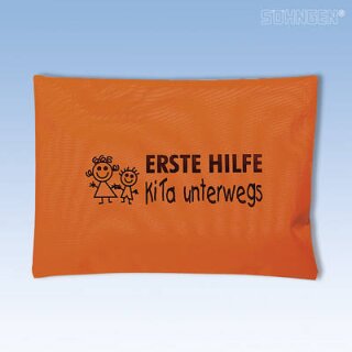 Erste-Hilfe-Tasche - Kindergarten - KiTa unterwegs, orange