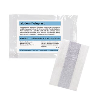 aluderm® aluplast  elastisch - 5 Abschnitte à 10 x 6 cm 