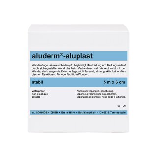 Wundschnellverband aluderm®-aluplast stabil - 50 Stück à 10 x 6 cm