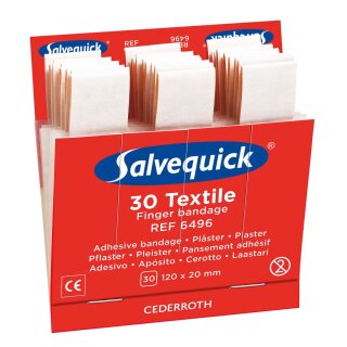 Salvequick® Fingerverbände - Refill 6496 - Pflaster 30 x elastisch 2 x 12 cm