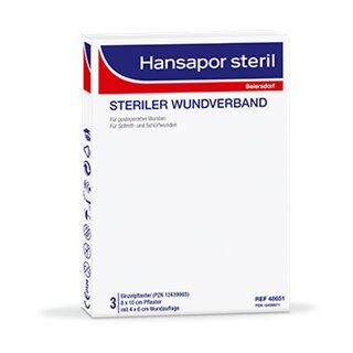 Hansapor® Steriler Wundverband 10 cm x 15 cm - 3 Stück