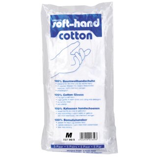 Soft-Hand > Cotton Zwirnhandschuhe 5 Paar à Beutel - in versch. Größen erhältlich