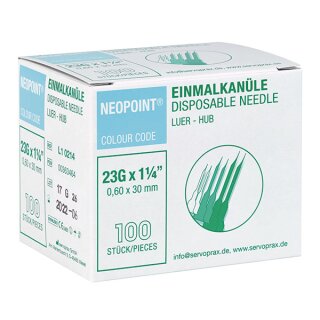 NEOPOINT® Einmalkanüle - in versch. Größen erhältlich