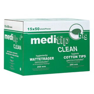 Watteträger Meditip clean® big, Beutel - in versch. Längen erhältlich