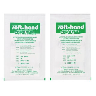 Soft-Hand > Copolymer - Untersuchungshandschuhe - in versch. Größen erhältlich